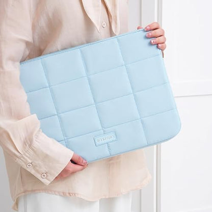 Puffy Laptop Sleeve 14 Inch Matte Blue, Waterproof Carrying Case Bag for Women, Fluffy Computer 14 HP Case, Compatible with MacBook Pro 14 Inch, MacBook Air M2 M1, Asus/Dell XPS/Lenovo - color: Matte Blue, size: 14-inch