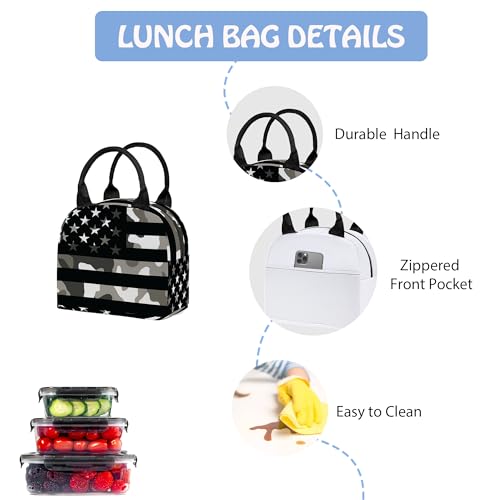 Flag 3PCS Backpack Set for Teens Elementary Middle High School, 17 Inch Lightweight Classic Bookpack 3 in 1 Set for Girls Boys, Kids Back to School Backpack with Lunch Box Pencil Case - color: Flag