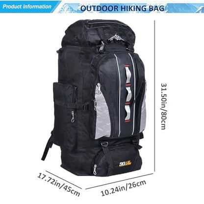 Camping Backpack, 100L Tear and Water-resistant Hiking Backpack, Multi-pocket Camping Rucksack with Zipper, Bag for Men and Women Travel Outdoor
