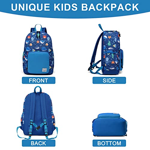 VASCHY Kids backpacks, Cute Lightweight Water Resistant Preschool Backpack for Boys and Girls Chest Strap | Cute - color: Ocean Animals, size: Small (4-6 Yrs) - 15'' H