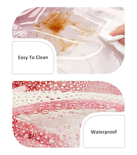 abshoo Big Heavy Duty Clear Backpack for School Girls Boys Transparent Bookbag for Middle High School (Red) - color: Red