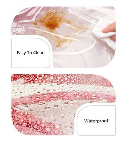 abshoo Big Heavy Duty Clear Backpack for School Girls Boys Transparent Bookbag for Middle High School (Red) - color: Red