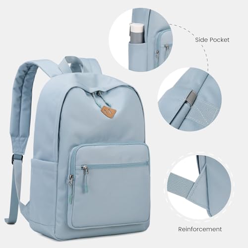 Lohol Classic Backpack for School Travel College, Durable Water Resistant Bookbag (Dark Grey) - color: Dark Grey