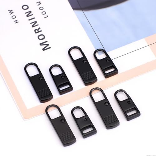 Zipper Pull Replacement,8 Pcs Detachable Zipper Pull for Backpacks, Purses, Coat, Jackets, Boots (2 Size)