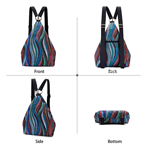 Black Butterfly Premium Backpack for Women, Bohemia Style Fashion Casual Daypack Backpack, Small Backpack Purse (68-multicolor) - color: 68-multicolor