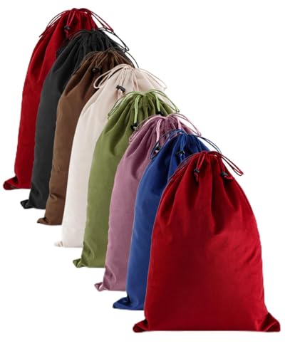 FantasyLife Shoe Bags for Travel, Washable Dust Bags for Storage & Packing, Flannel Shoe Pouch with Drawstring Closure for Purses, Handbags, Shoes & Toys (8, Multiple Colors, 17.3"x12.6") - color: Multiple Colors, size: 17.3"x12.6"