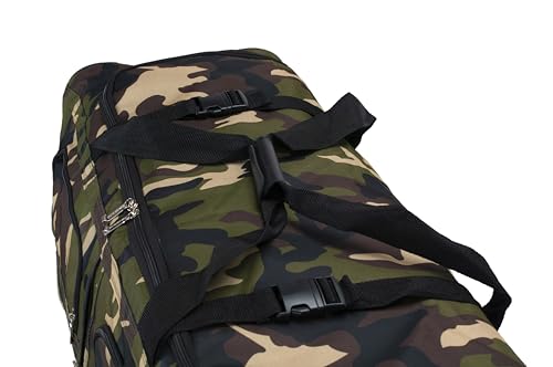 Rockland Rolling Duffel Bag, Black, 22" - color: CAMO, size: 36"