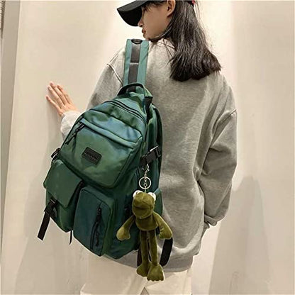 Casual Large Capacity Student Backpacks Cute Backpack for Back To School Traveling Hiking Teens Girls Aesthetic Backpack… (Green) - color: Green