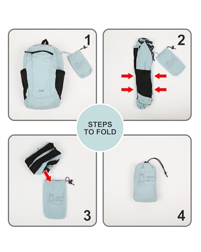 GOX Foldable 20l Backpack For Travel Lightweight Hiking Packable Daypack for Men Travel Camping Outdoor Bag Women (Sky Blue) - color: Sky Blue