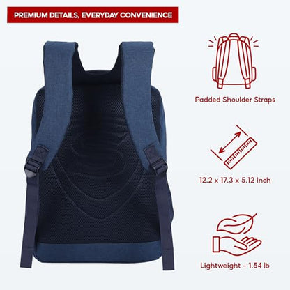 SAKOS Spirit 15.6 inch Laptop Backpack, Professional Travel Backpack Carry on Flight - TSA Approved, Water Repellent Laptop Backpack for Men & Women, College Backpack with Laptop Compartment - Blue - color: 2. Spirit - Blue