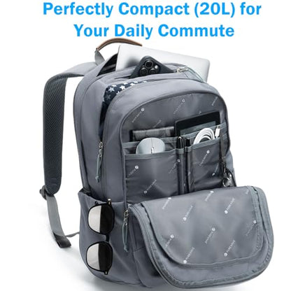 PUREVAVE Laptop Backpack with YKK Zippers for Men and Women - color: Gray