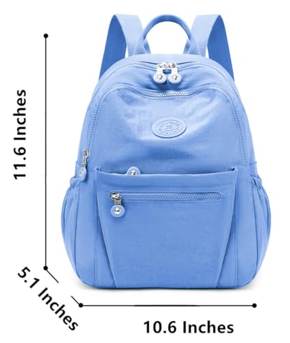Mini Backpack Purse for Women, Stylish Daypack Shoulder Bag, Small Lightweight Daypack for Work Travle College (A- Light Blue) - color: A- Light Blue