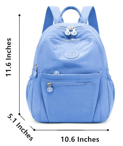 Mini Backpack Purse for Women, Stylish Daypack Shoulder Bag, Small Lightweight Daypack for Work Travle College (A- Light Blue) - color: A- Light Blue