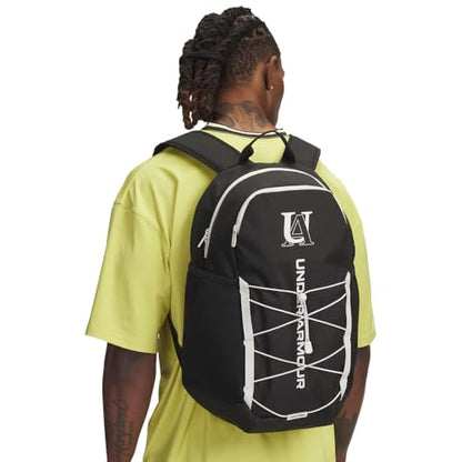 Under Armour Unisex Hustle Sport 6.0 Backpack, (006) Black/Black/Summit White, One Size Fits Most - color: (006) Black / Black / Summit White, size: One Size Fits Most