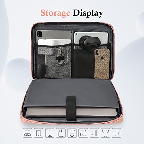 bagasin Laptop Sleeve Case 13 13.3 inch for MacBook Air M2/M1 2022-2018, MacBook Pro 2022-2016 M2 M1, 12.9 iPad Pro 6-3 Gen, Water Resistent Laptop Bag - color: Pink, size: 13-13.3