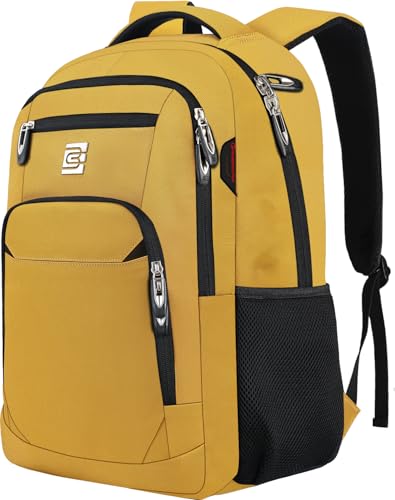 Volher Laptop Backpack,Business Travel Anti Theft Slim Durable Laptops Backpack,Water Resistant College Computer Bag for Women & Men Fits 15.6 Inch Laptop and Notebook-Yellow - color: Yellow, size: 15.6 Inch, style: Laptop