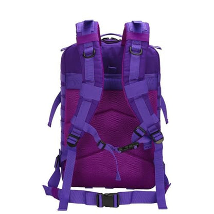 45L Military Tactical Backpack for Men & Women Bug Out Bag Assault pack Molle Daypack Hiking Trekking Rucksack(45L purple) - color: 45l Purple