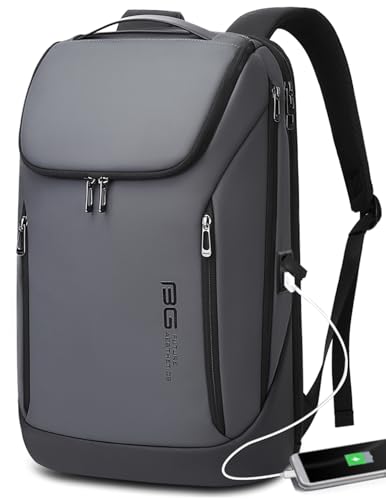 FUTURE AESTHETIC Business Smart Backpack Waterproof fit 15.6 Inch Laptop Backpack with USB Charging Port,Travel Backpack - color: Gray