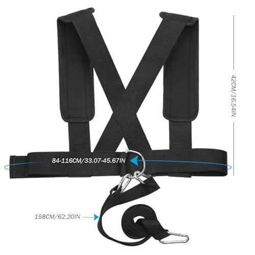 Weight Sled, Nylon Sled Harness Tire Pulling Harness, Speed Training Equipment Pull Strap for Sprint Running, Football, Basketball, Soccer Workout