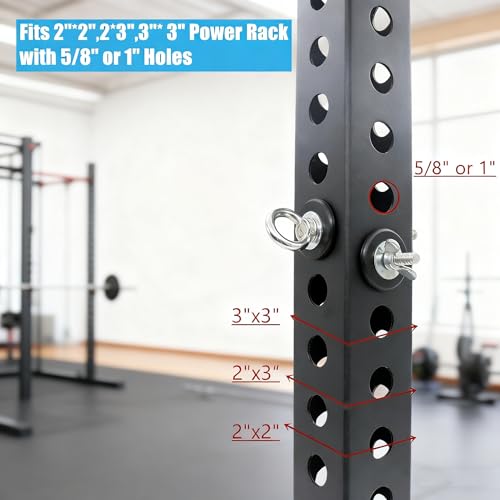 2Pack Resistance Band Pegs 304 Stainless Steel Band Anchors Heavy Duty Band Hooks with Variable Diameter Hole Plug Suitable for Power Rack with 5/8"-1"Hole,Strength Traning,Fitness,Physical Therapy