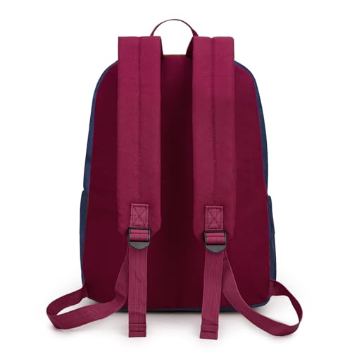 Montana West Backpack for Women Men 2 PCS Lightweight College Bookbags Casual Daypack Backpacks for Commute & Travel - color: Black & Navy