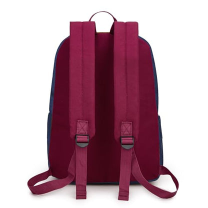 Montana West Backpack for Women Men 2 PCS Lightweight College Bookbags Casual Daypack Backpacks for Commute & Travel - color: Black & Navy
