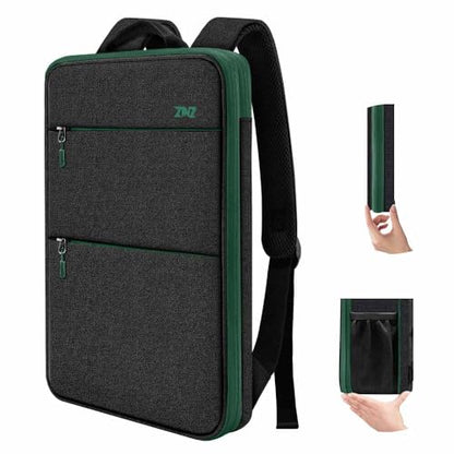 ZINZ Slim & Expandable Laptop Backpack 15 15.6 16 Inch Case, Water Resistant Travel Backpack Compatible with MacBook Pro/Neo 16" 15", Dell XPS 15 16 and Most 15" 15.6" 16" Notebooks，BK01GR01 - color: Bk01gr01, size: 15"-16"