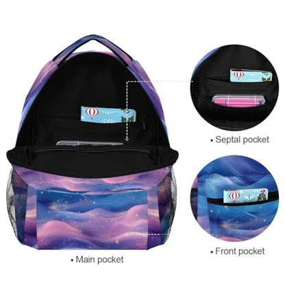 Day Backpack for Teacher Nurse Fashion Travel Laptop Backpack with Chest Strap for Travel Trip Blue Purple - color: Multicolor10