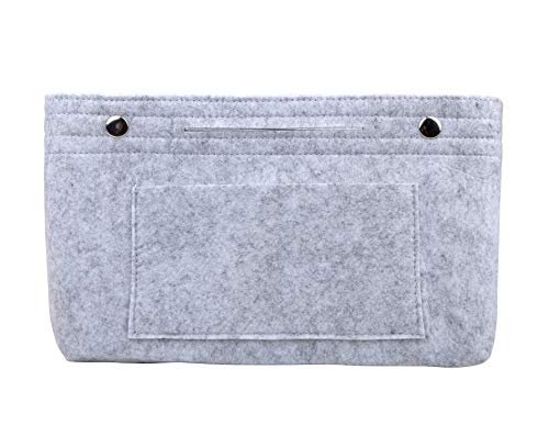 Vercord Felt Purse Tote Organizer Insert Divider Inside Handbag for Women Medium Light Grey - color: B-Medium-Light Grey