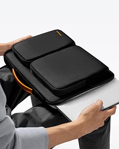 tomtoc 360 Protective Laptop Sleeve for 2026 14-inch MacBook Pro M5/M4/M3/M2 Pro/Max A3426 A3434 A3401 2026-2021, 13.5-14.4 Inch Surface Laptop 7/6/5/Studio 2/1, Water-Resistant Carrying Case - color: Black, size: 13.5-14 inch
