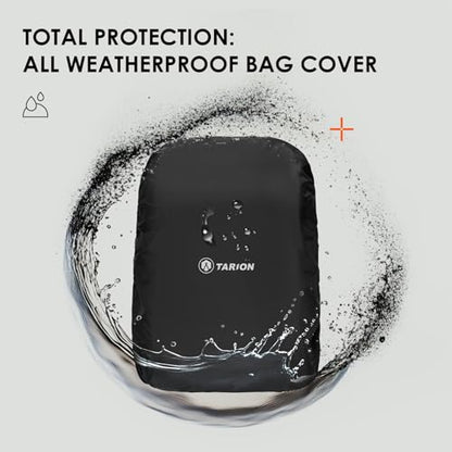 TARION Camera Backpack for Photographers - Compact Camera Bag with 15 Inch Laptop Compartment - Side Access Quick Draw - Anti-theft Hidden Pocket Tripod Holder Rain Cover - TB04 Black - color: Black