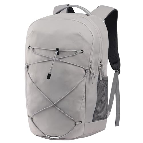 KEOFID Casual Backpack for Men and Women, Hiking Backpack for Travel, Black Daypacks for Sports, College, Water Resistant(Light Grey) - color: Light Grey