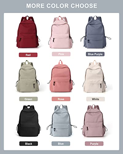 BJLFS Blue Simple School Backpack for Girls Boys, Waterproof Bookbag for Women Men, College Student School Bag, Lightweight Travel Rucksack Casual Daypack, Laptop Backpacks - color: Small Blue