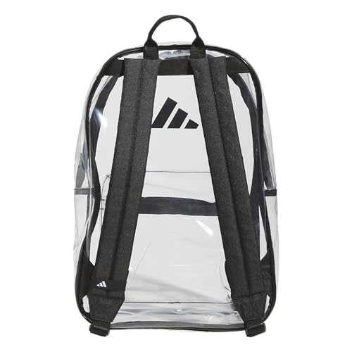 adidas Clear Backpack – See-Through Transparent Stadium Bag - color: Clear/Black/2.0