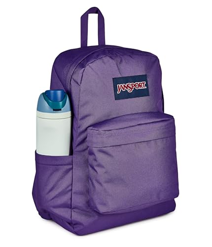 JanSport SuperBreak Plus Backpack with Padded 15-inch Laptop Sleeve and Integrated Bottle Pocket - Spacious and Durable Daypack for Work and Travel, Daydream Contrast Purple/Blue/Purple/Mul - color: Daydream Contrast Purple/Blue/Purple/Mul
