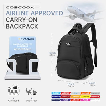 40x30x15cm Personal Item Travel Bag,16x12x6inch Small Carry On Backpack 20L, Flight Approved Underseat Travel Luggage Bag,Mochila de Viaje,Cabin Size Lightweight Backpack - color: Blue