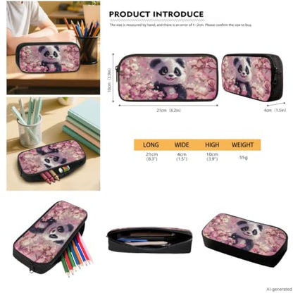 ZDCUSTOM Panda Backpack Set with Lunch Bags for Kids, School Backpack for Girls 1st 2nd 3rd Grade, Elementary Bookbag with Pencil Pouch, Cup Sleeve, Keychain, Pink School Bag for Girls - color: Panda