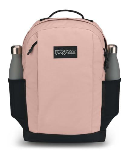 JanSport Inbound Pack – Large Main Compartment, Dual Water Bottle Pockets, and Dedicated 15-Inch Padded Laptop Pocket, Misty Rose - color: Misty Rose