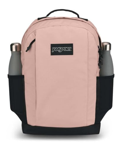 JanSport Inbound Pack – Large Main Compartment, Dual Water Bottle Pockets, and Dedicated 15-Inch Padded Laptop Pocket, Misty Rose - color: Misty Rose
