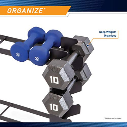Marcy Weight Storage Organizer Racks for Dumbbells, Kettlebells, Weight Plates - color: Dark Grey Compack DB Rack