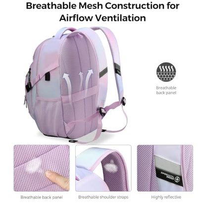 Swissdigital Design Backpack for Men with USB Charging Port SD803-104 - color: Pink Purple