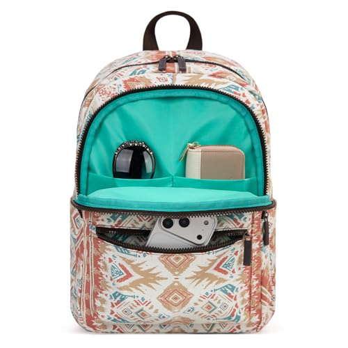 Montana West Backpack for Women Western Travel Backpack Purse Casual Daypack for Laptop College - color: Aztec Khaki