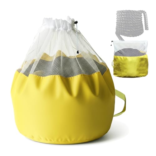 J Bryant Extra Large Battle Rope Storage Bag – Heavy-Duty Carry Sack for Training Ropes, Jump Ropes & Gym Accessories - color: Yellow