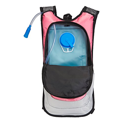 Black Mountain Products Hydration Pack - 2 Liter Water Bladder with Extra Large Storage Compartment - color: Pink