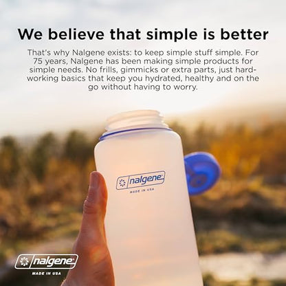 Nalgene Sustain Tritan BPA-Free Water Bottle Made with Material Derived From 50% Plastic Waste (using ISCC certified mass balance), 16 OZ, Wide Mouth, Cerulean (Pack of 6) - color: Cerulean Sustain, size: 16 Ounces (Pack of 6)