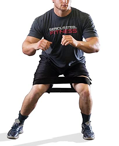 Serious Steel Fitness Hip and Glute Activation Band | Squat & Deadlift Warm-up Band for Hips and Glutes - color: Regular Three Pack (Blue-Medium, Black-Medium, Red-Large)