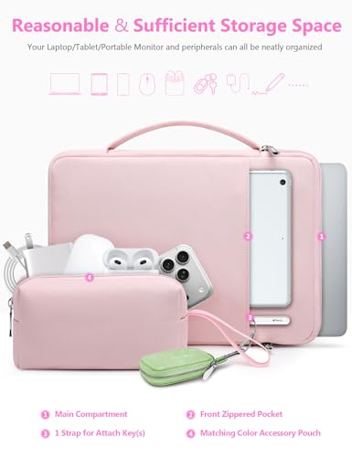 HYZUO 14-15 Inch Laptop Case Sleeve Bag for MacBook Air 15 M5 M4 M3 M2 2026-2023, MacBook Pro 15, XPS 14/15 Plus, 15" Surface Laptop, 14" 14.4" HP Dell Lenovo Thinkpad Asus Acer Samsung, Pale Pink - color: Pale Pink, size: 14-15 Inch