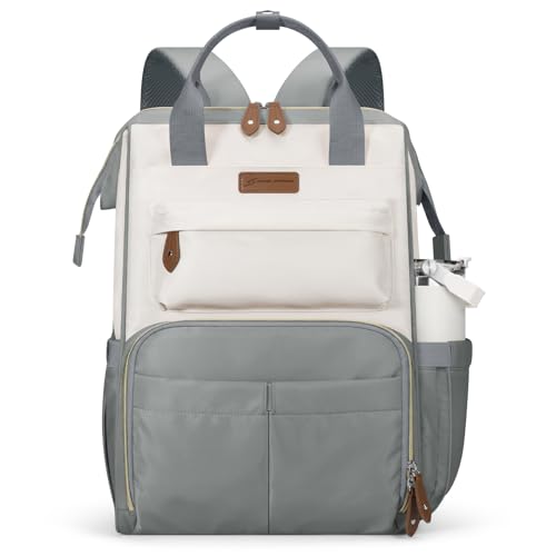 Maelstrom Laptop Backpack for Women Men, 15.6-17.3" Waterproof Travel Bag | Anti-theft Design, Lightweight, Luggage Strap, Device Protection, Breathable,Multi-Pockets, Perfect for Work/Business/School - color: Grey, size: 15.6 Inch