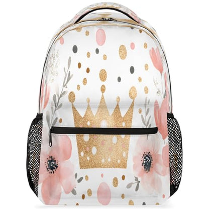 Crown Anemones Laptop Backpack for Women 17 inch Backpacks Lightweight Computer Bag Rucksack Casual Daypack Work Travel - color: Multicolor-8