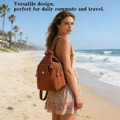 2-Way Commuter Bag 3 in 1 Tote for Women Waterproof Anti-Theft (Light pink) - color: Light Pink